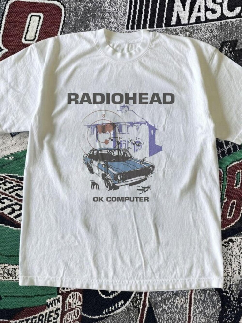 White Radiohead OK Computer T shirt